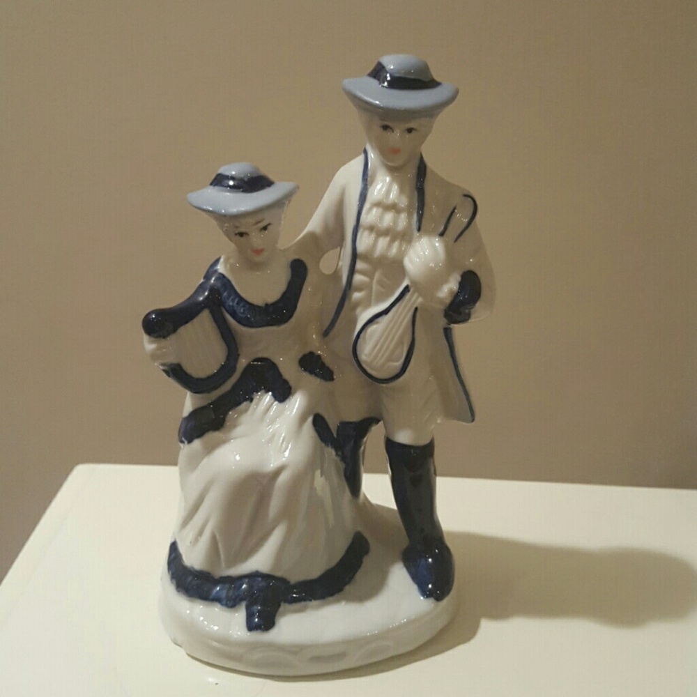 Ceramic Musicians Blue Victorian...